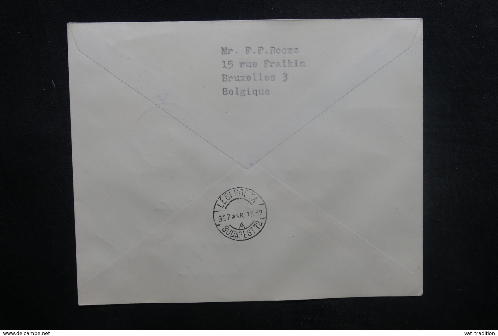 BELGIQUE - Enveloppe 1er Vol Bruxelles / Budapest En 1957 - L 37859 - Covers & Documents