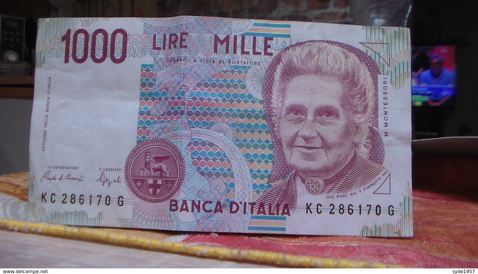 1000 Lire -1990- Montessori Numéro KC 286170 G - 1 000 Lire