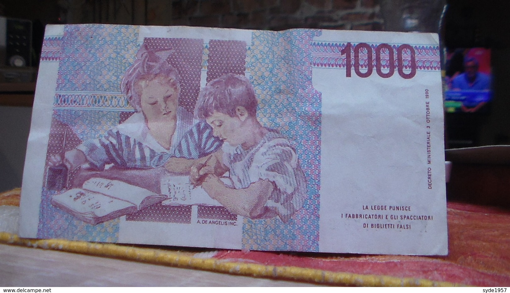 1000 Lire -1990- Montessori Numéro KC 286170 G - 1 000 Liras