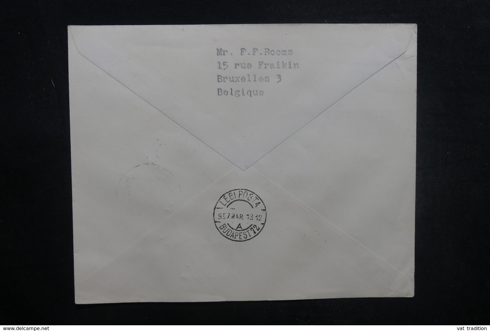 BELGIQUE - Enveloppe 1er Vol Bruxelles / Budapest En 1957 - L 37862 - Covers & Documents
