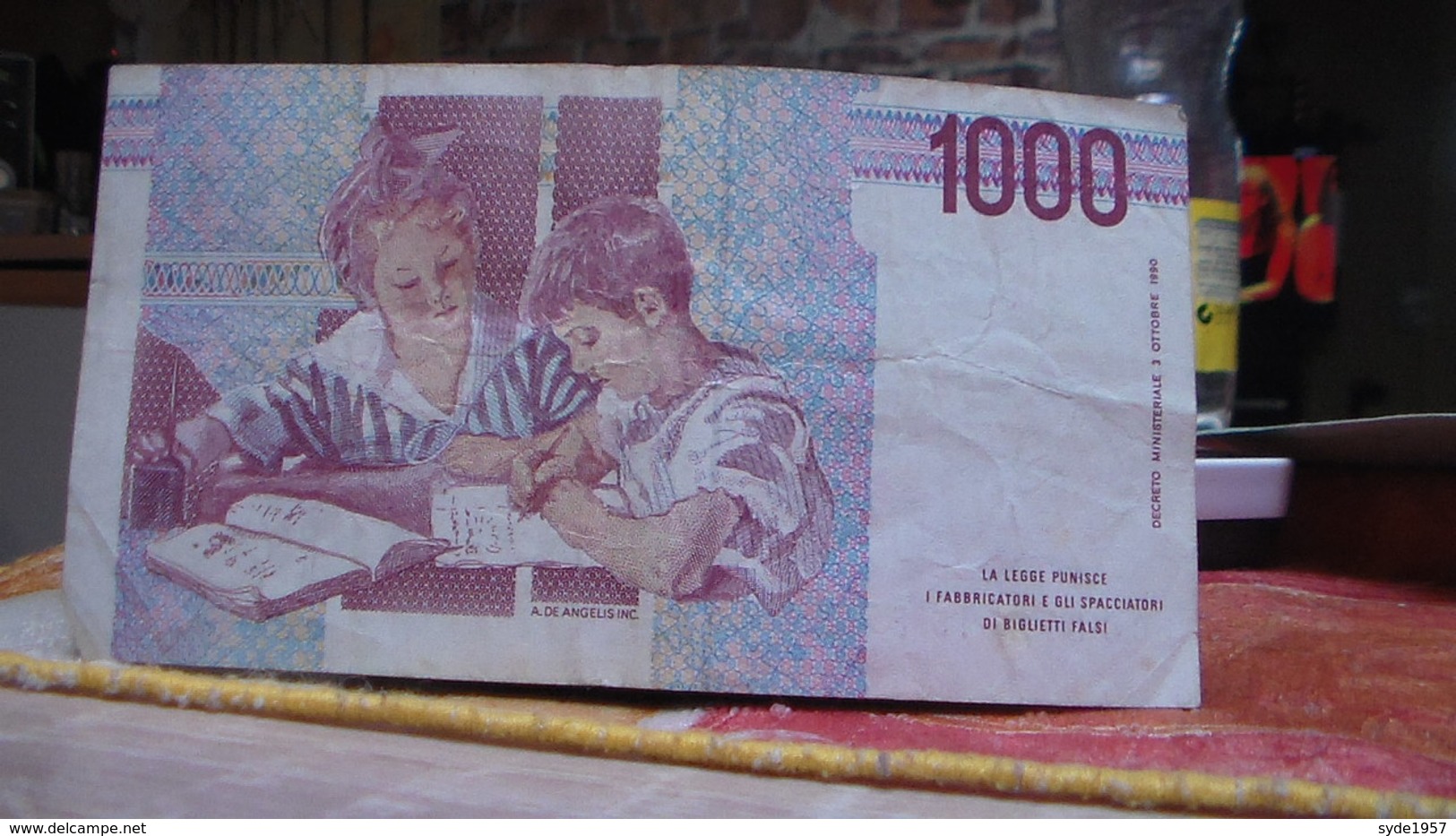 1000 Lire -1990- Montessori Numéro  CC 072119 F - 1 000 Liras