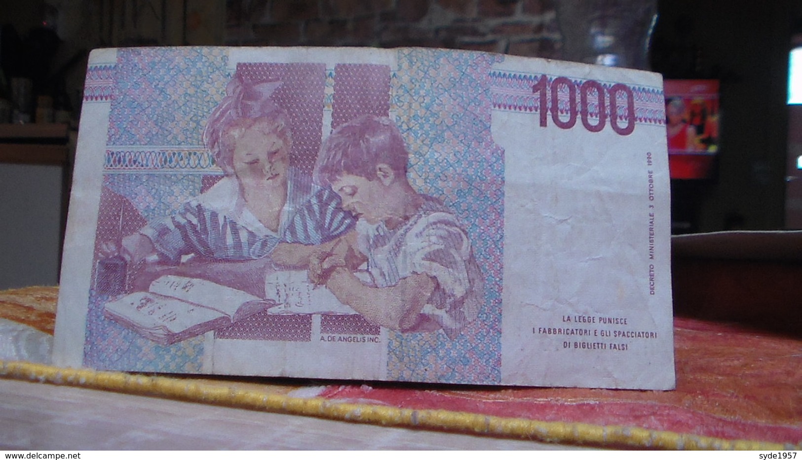 1000 Lire -1990- Montessori Numéro  HB 393617 T - 1 000 Liras