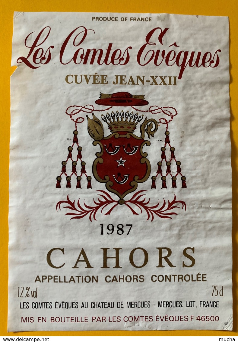 11317 - Les Comtes Evêques Cuvée Jean-XXII 1987 - Cahors
