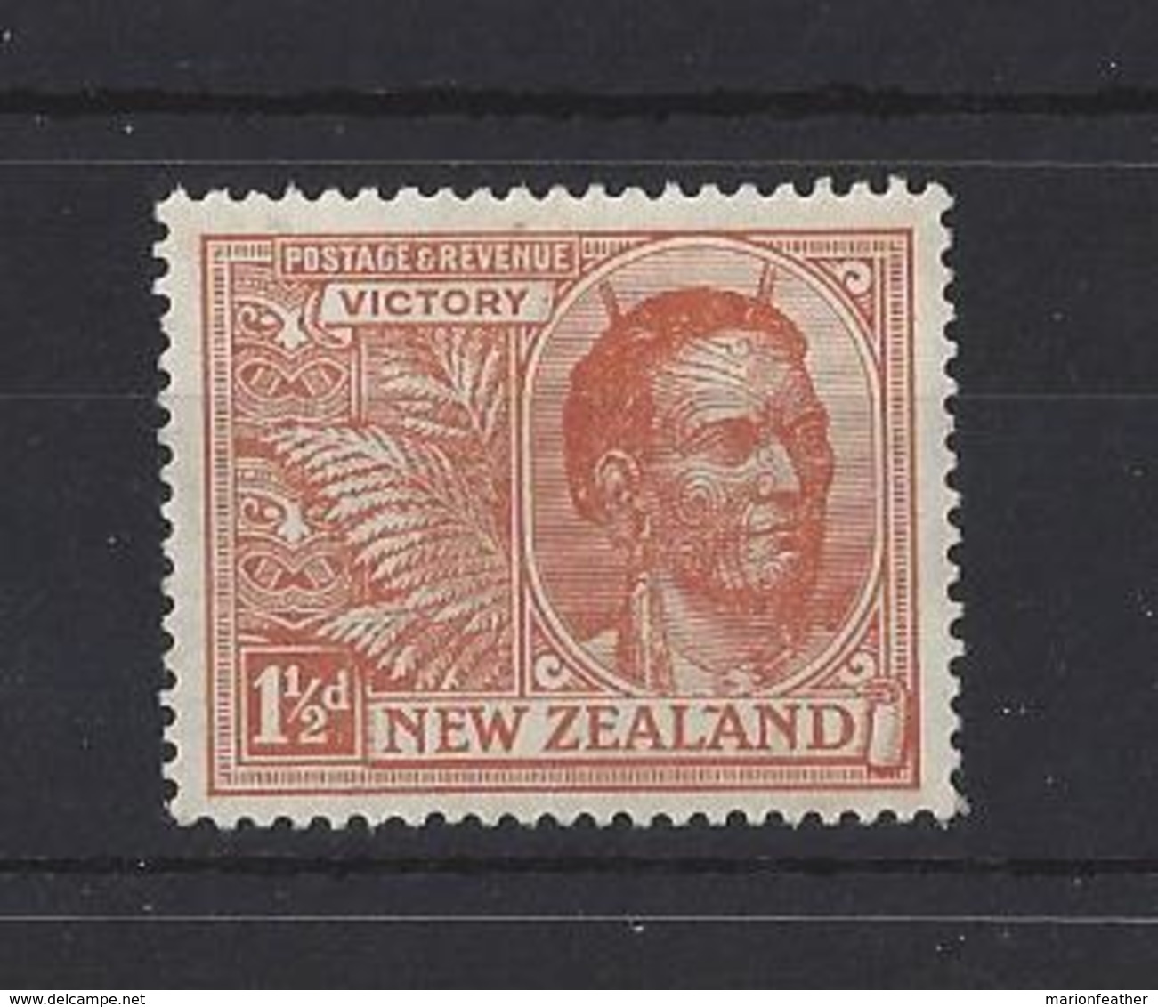 NEW ZEALAND......KING GEORGE V.(1910-36).." 1920 "......1 AND HALFd.....SG455.....MH.. - Unused Stamps