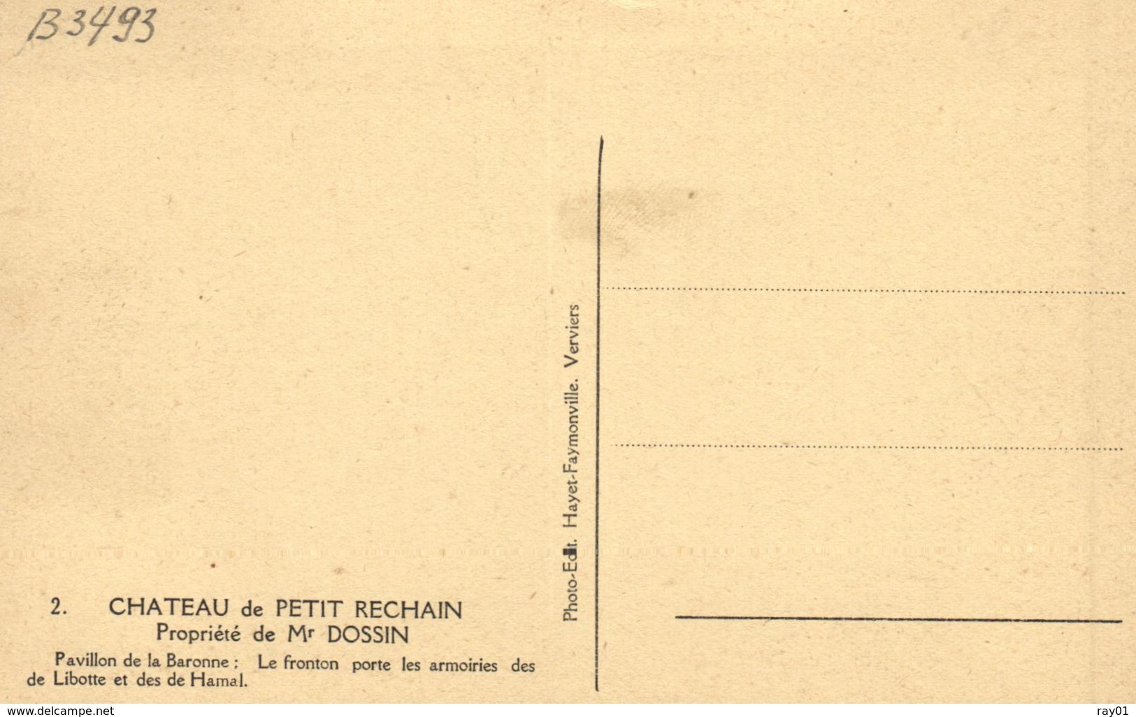 BELGIQUE - LIEGE - VERVIERS - PETIT-RECHAIN - Château Propriété De Mr Dossin (n°2). - Verviers