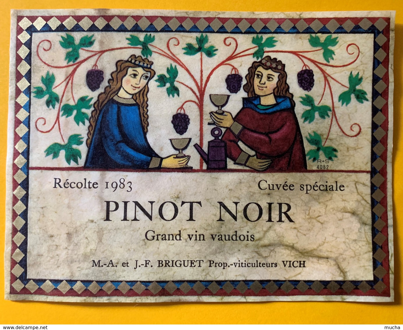 11330  - Pinot Noir 1983 Briguet Vich Suisse - Bateaux à Voile & Voiliers