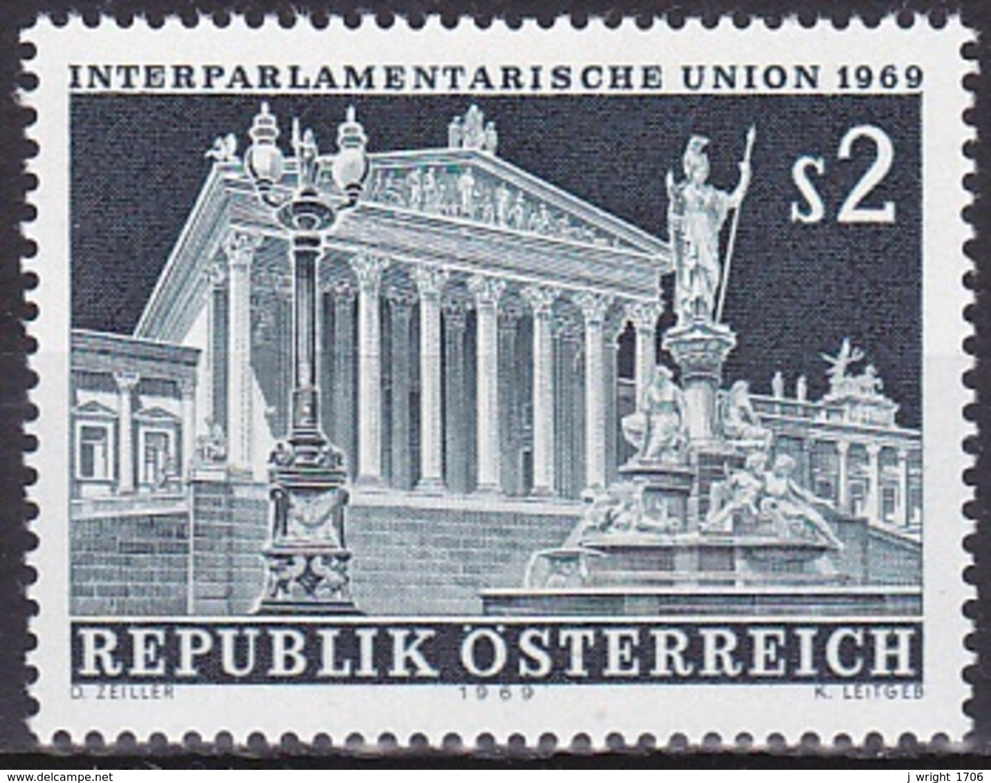 Austria/1969 - Interparliamentary Meeting/Früjahrstagung Der Interparlamentarischen Union - 2 S - MNH - Unused Stamps