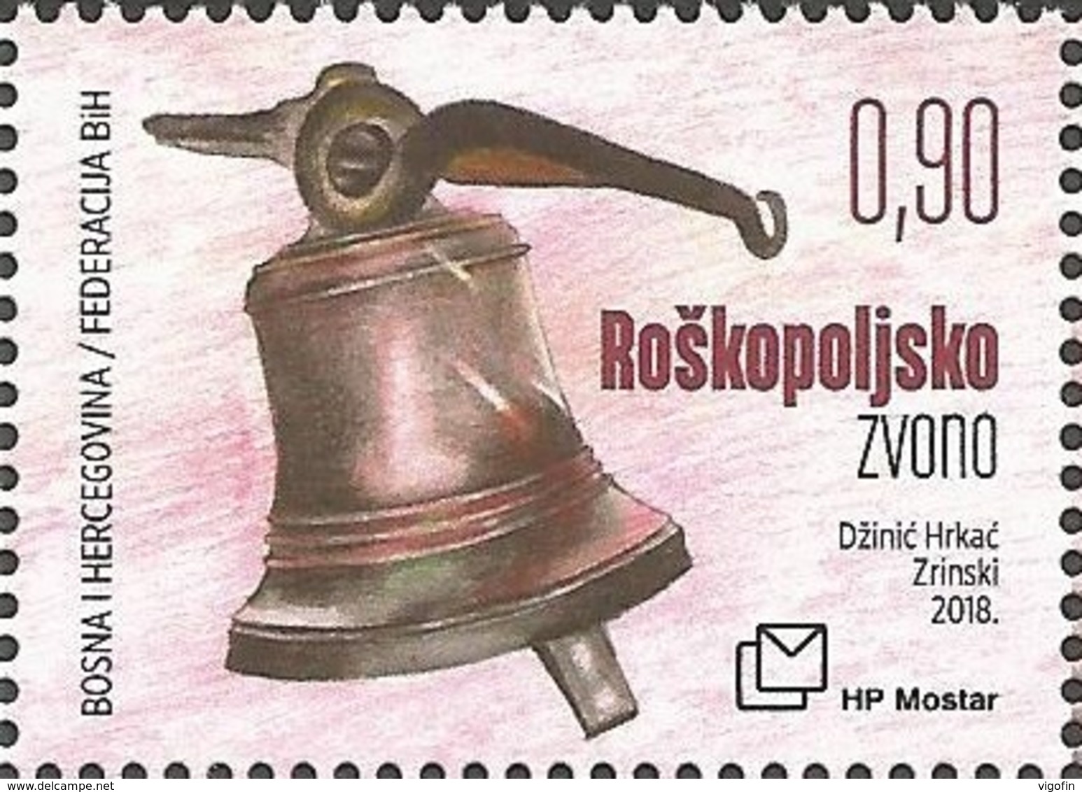 BHHB 2018-479, BELL OF ROŠKOPOLJE, BOSNA AND HERCEGOVINA HERCEGBOSNA CROAT, 1 X 1v, MNH - Archäologie