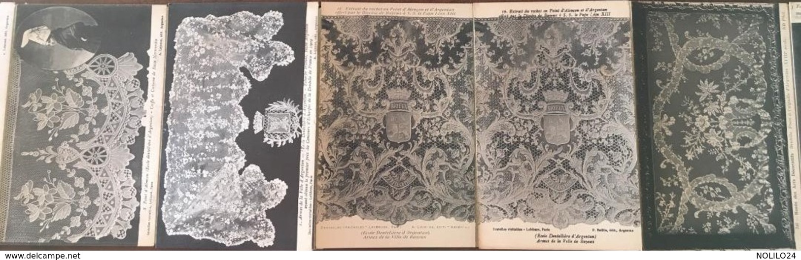 44 cpa  Ecole dentellière d'Argentan, Dentelles , Points d'Argentan, d'Alençon, de France,Dentelle Noire de Bayeux etc