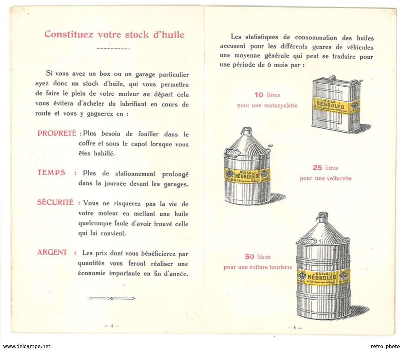 Livret Société L’Oléo , Huile Negroleo, Manuel De Graissage, Vers 1920, Bidon - Advertising