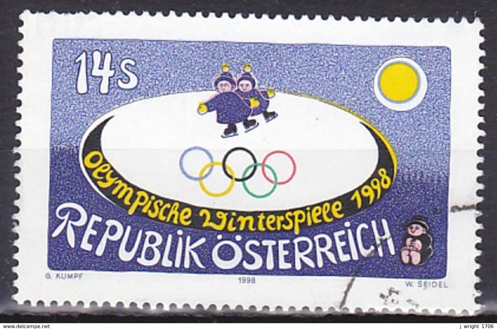 Austria/1998 - Winter Olympic Games/Olympische Winterspiele Nagano - 14 S - USED - Gebraucht