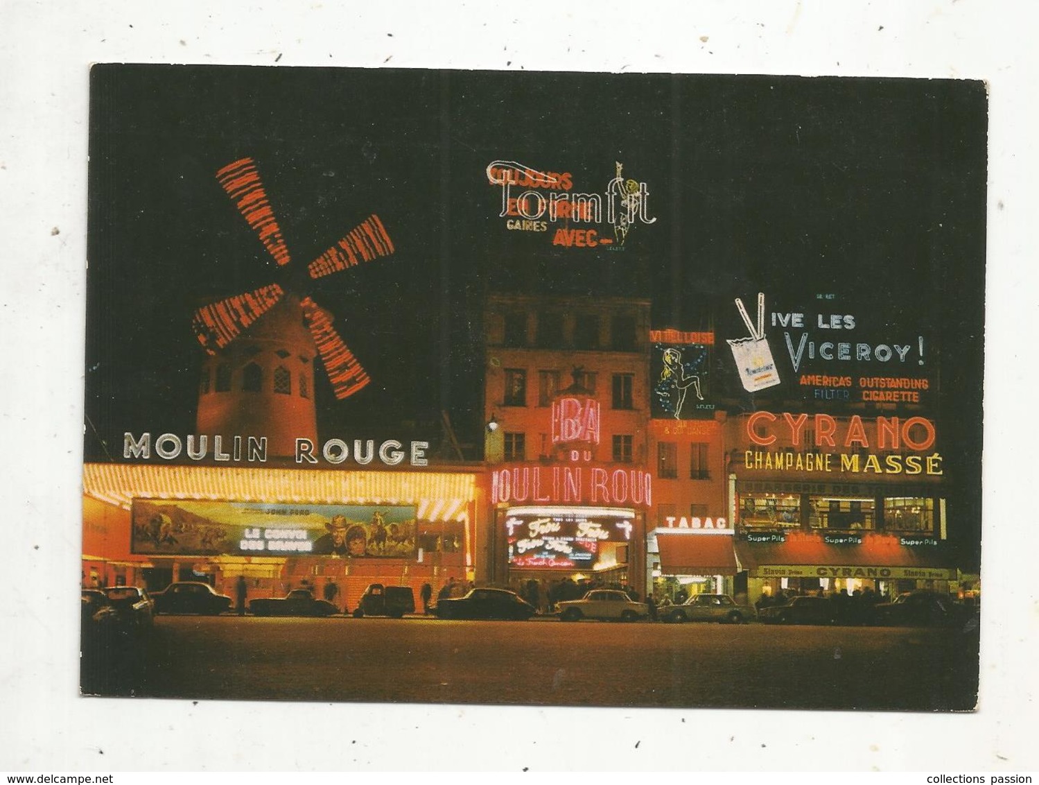 Cp , 75 , PARIS La Nuit ,  LE MOULIN ROUGE ,  Vierge , Cabaret - Paris By Night