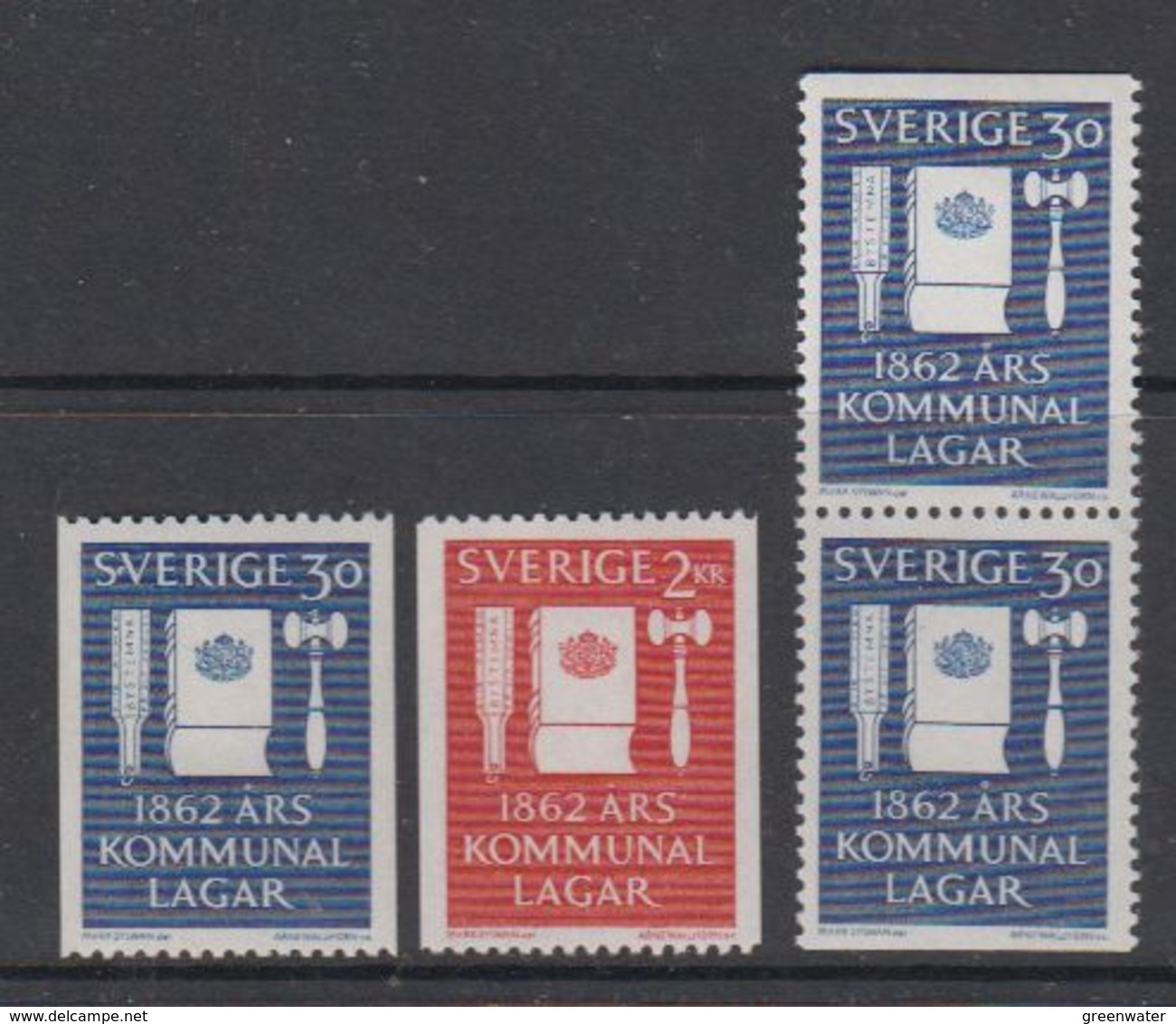 Sweden 1962 Municipal Laws 4v ** Mnh (44073D) - Ongebruikt