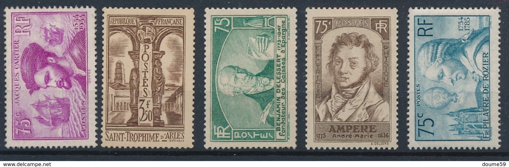 DA-38: FRANCE: Lot  Neufs ** GNO  N°296-302-303-310-313- - Unused Stamps