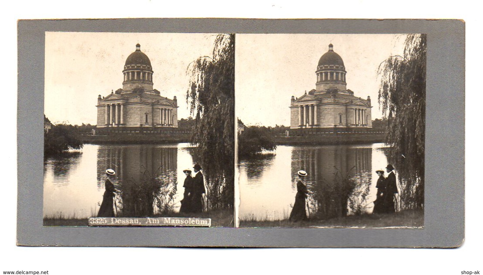 AK-2595/ Dessau Mauseleum Stereofoto Ca.1905  - Stereo-Photographie