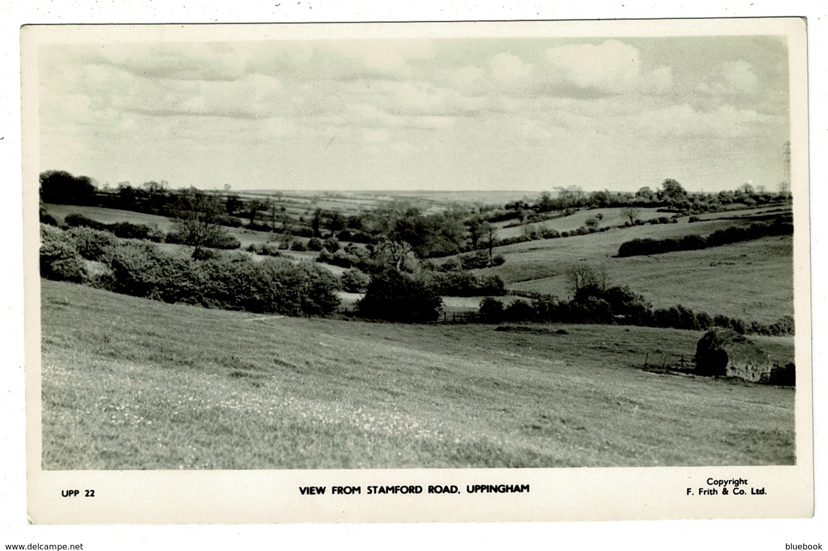 Ref 1314 - Real Photo Postcard - View From Stamford Road Uppingham - Rutland - Rutland