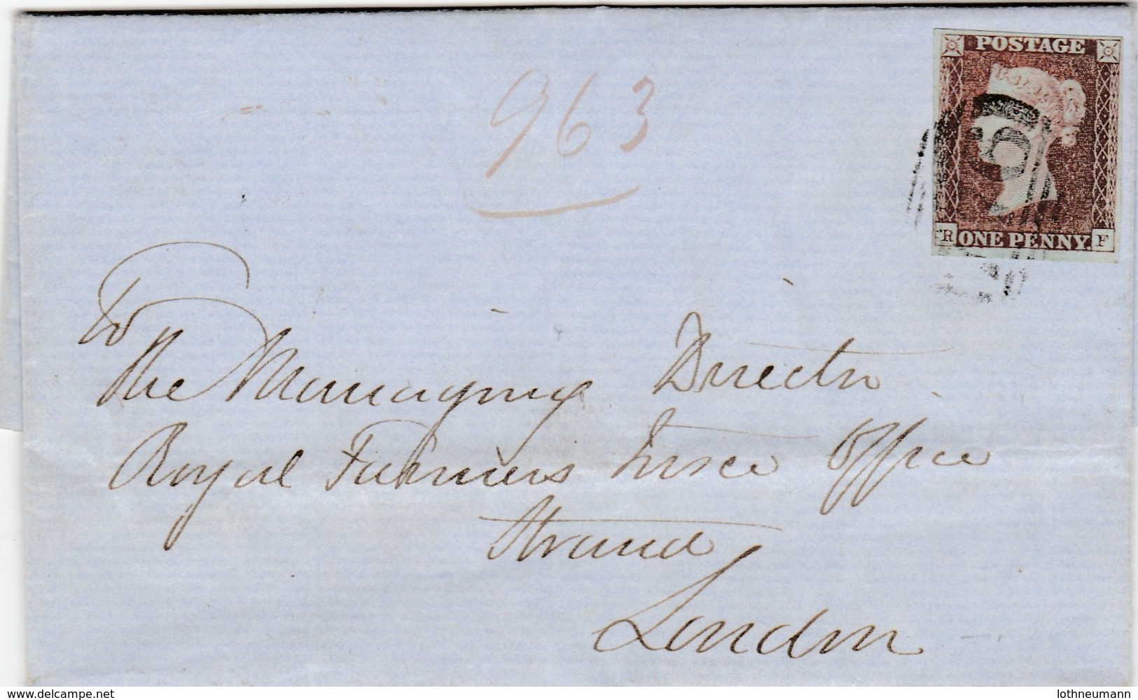 GB 1841: 1 D Red-brown On Cover (good Condition), Used In 1848, 4 Margins,see Scan; Michel No. 3 I - Briefe U. Dokumente