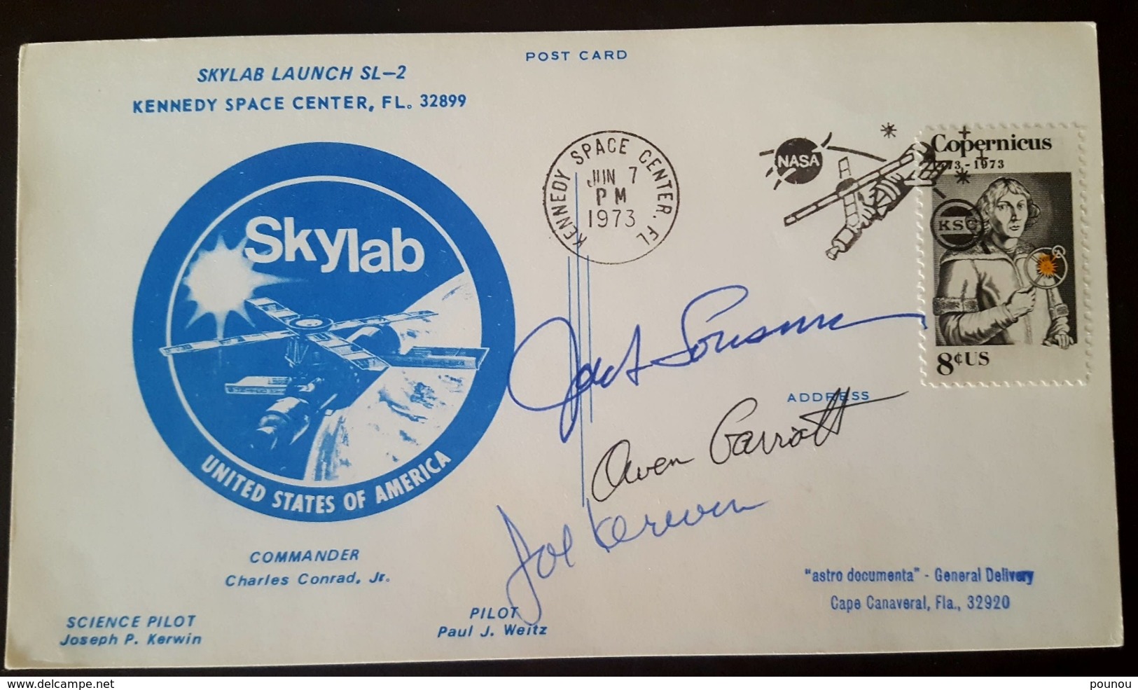 - US - SKYLAB 2 / 3 - AUTOGRAPHES JACK LOUSMA - OWEN GARRIOTT - JOE KERWIN - United States