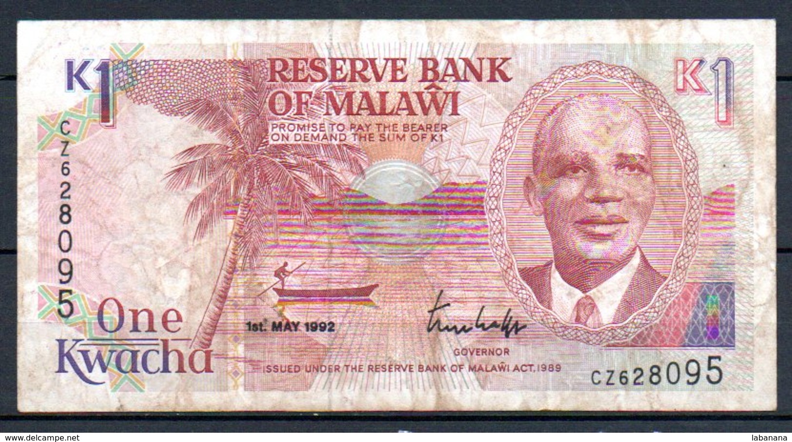 329-Malawi Billet De 1 Kwacha 1992 CZ628 - Malawi