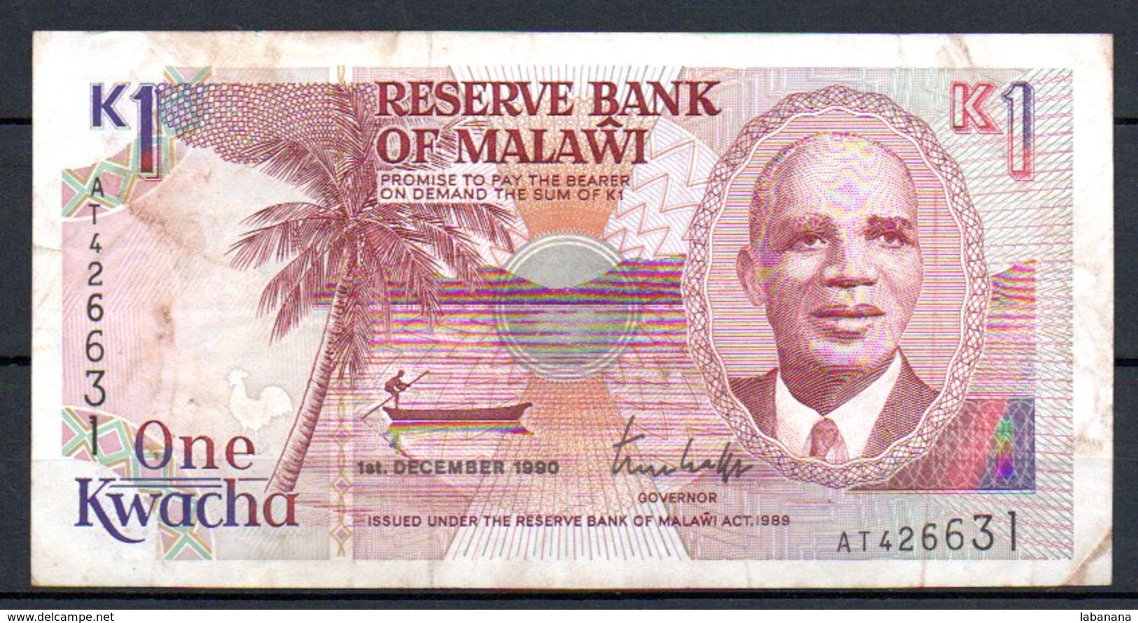 329-Malawi Billet De 1 Kwacha 1990 AT426 - Malawi