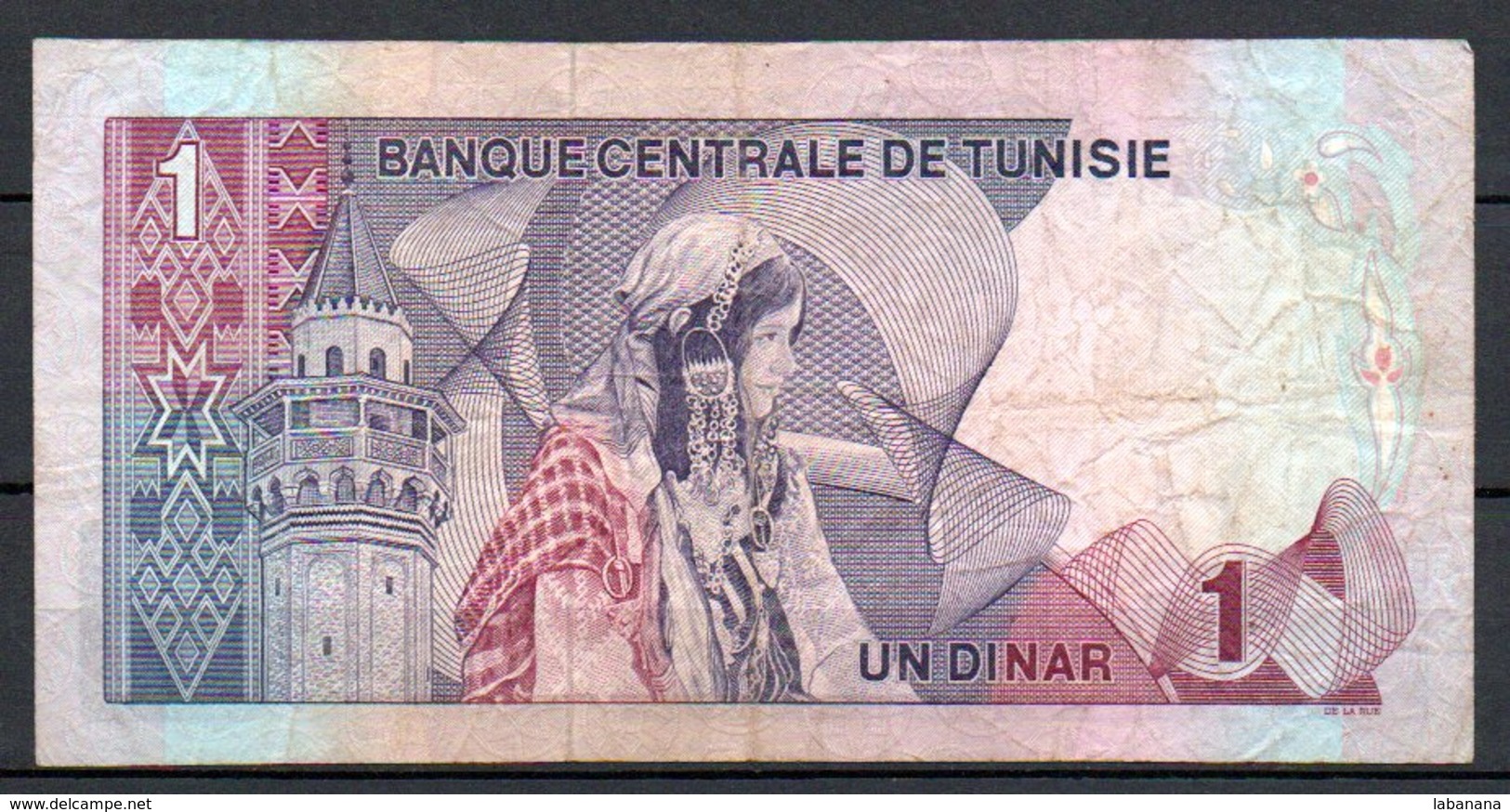 329-Tunisie Billet De 1 Dinar 1972 B5 - Tunisia