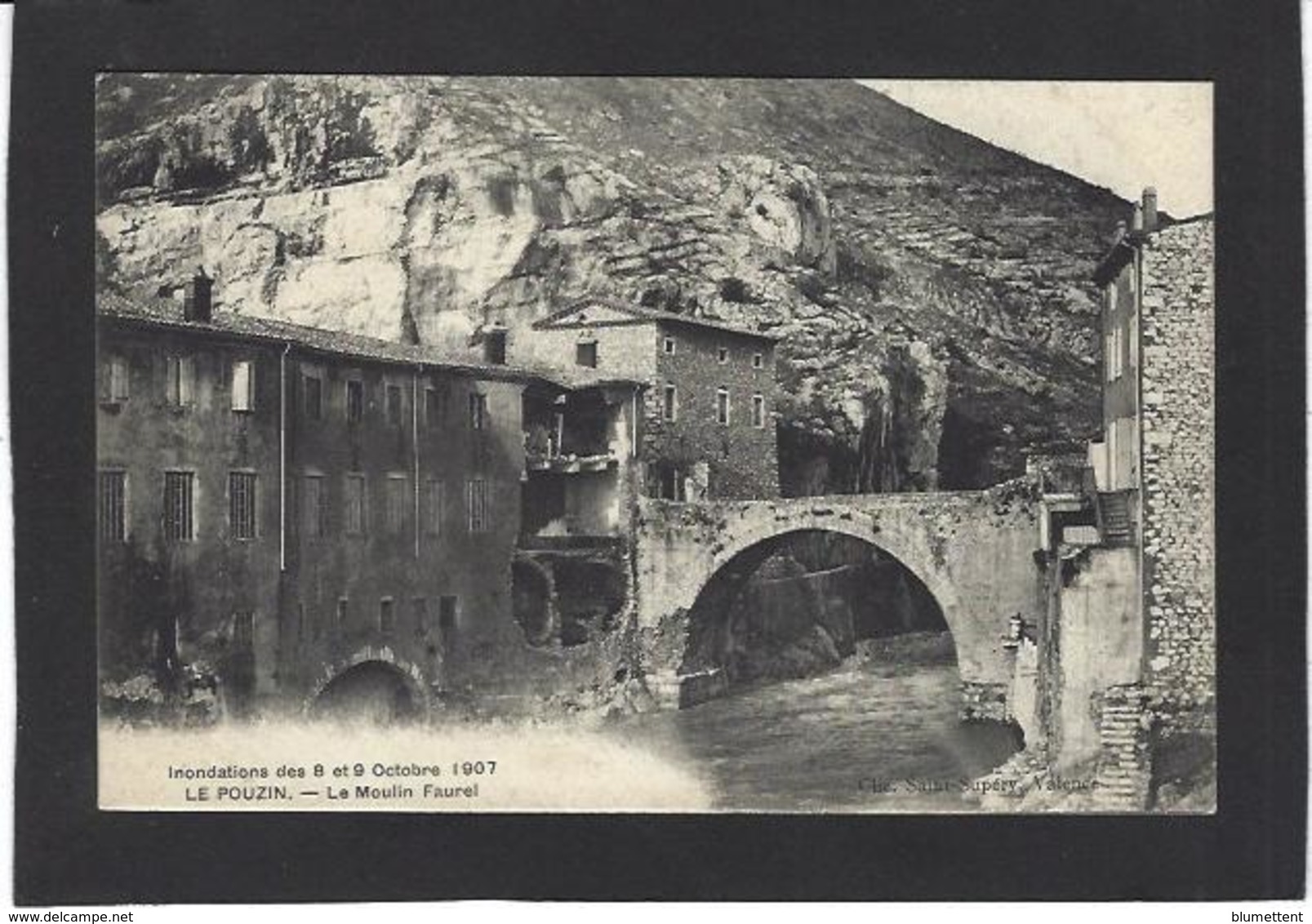 CPA Ardèche 07 Le Pouzin écrite Moulin à Eau - Le Pouzin