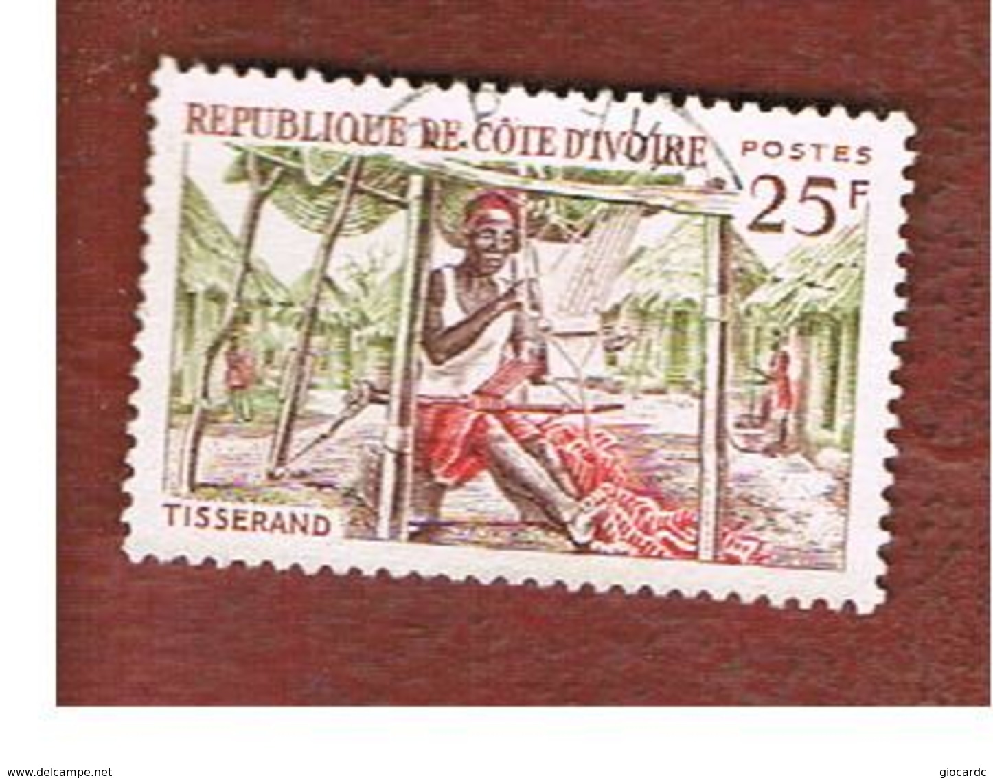 COSTA D'AVORIO (IVORY COAST) - SG 256 -   1965 NATIVE HANDICRAFTS: WEAVER -  USED ° - Costa D'Avorio (1960-...)