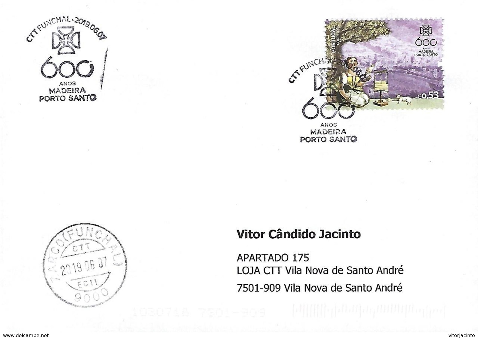 PORTUGAL - Commemorative Postmark -  600 Years Of Madeira - Porto Santo - Marcophilie