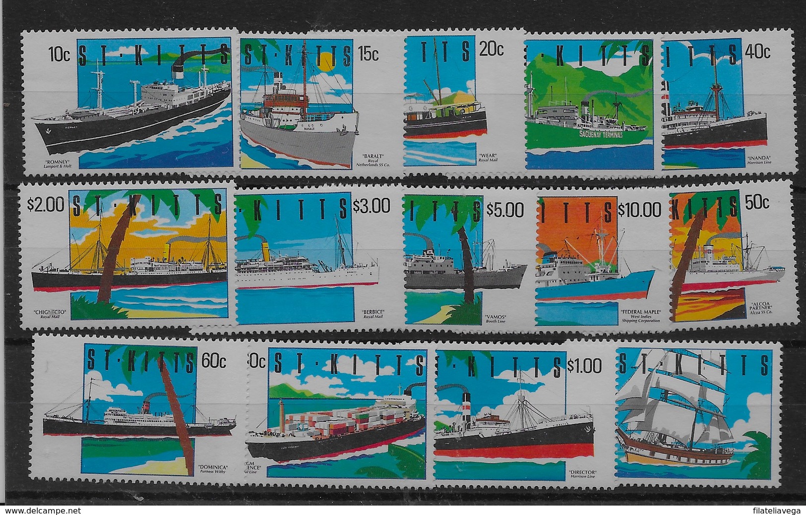 Serie De San Kitts Nº Yvert 713/26 ** BARCOS (SHIPS) - St.Kitts En Nevis ( 1983-...)