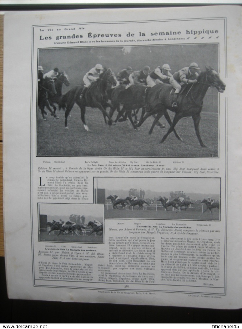 1910 AVIATION : SOMMER (Douzy-Charleville) - J.de LESSEPS (traversée Manche)-TARGA FLORIO : BOILLOT (Coupe voiturettes)