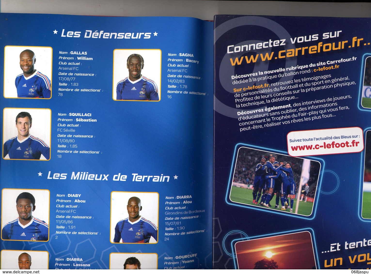 Collector Carrefour Equipe France Football 2010 + 12 Magnets à Voir - Deportes