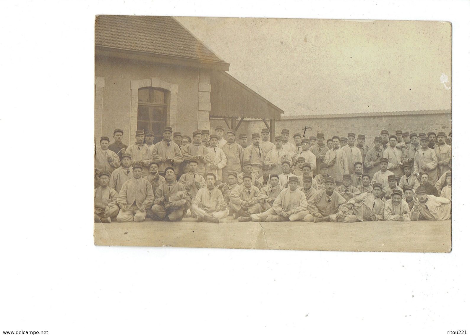 Carte Photo - Groupe Soldats - Campement Couteau - 1912 - Reims 132eme De Ligne 7e Cie Caserne Neuchatel - - Characters