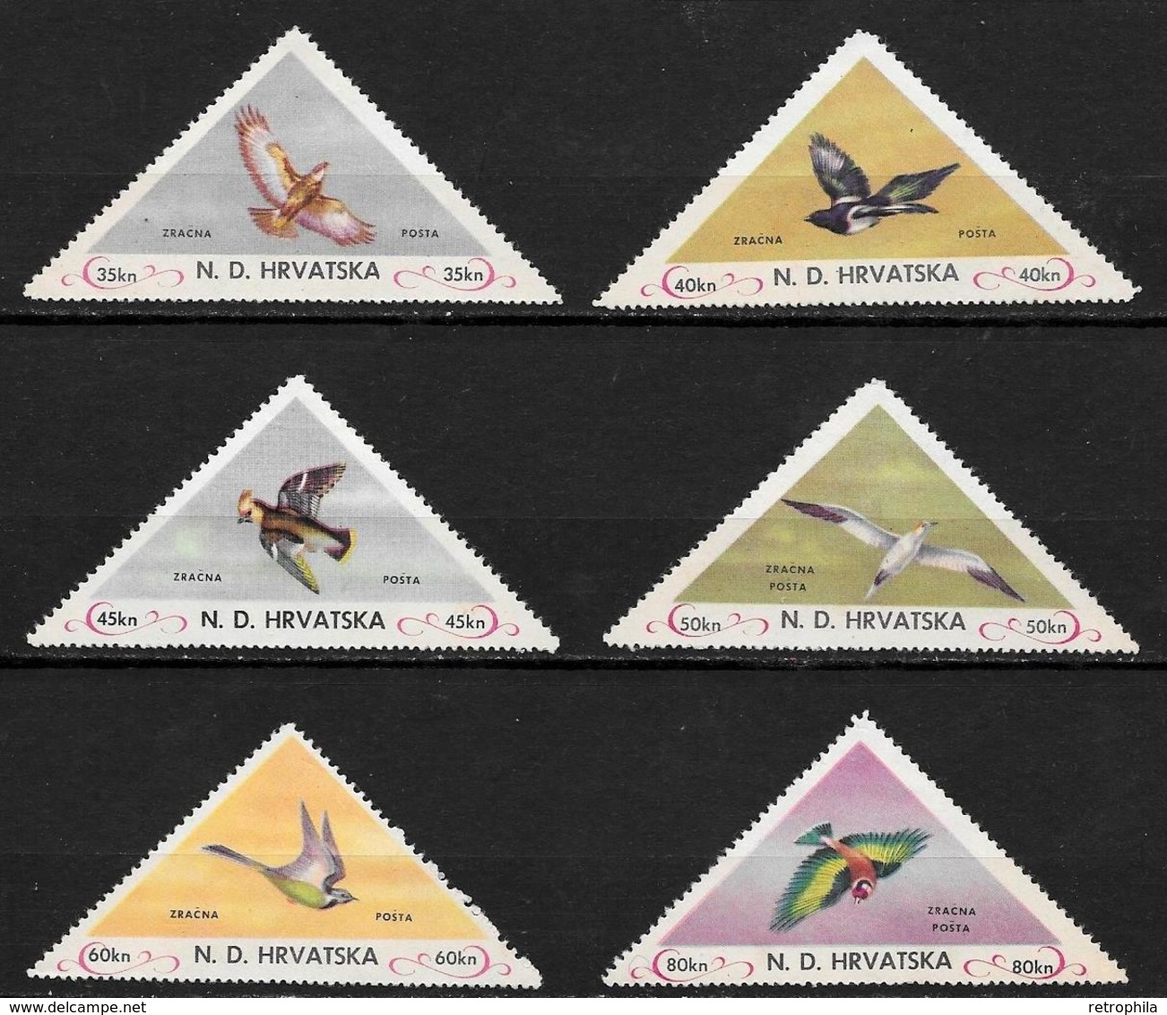 Croatie - N. D. HRVATSKA - Oiseaux 6 Timbres Neufs - Croatie