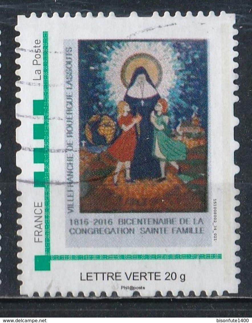 Timbre Personnalisé : Bicentenaire De La Congrégation Sainte Famille De Villefranche De Houlague Lassoufs (1816 - 2016). - Autres & Non Classés