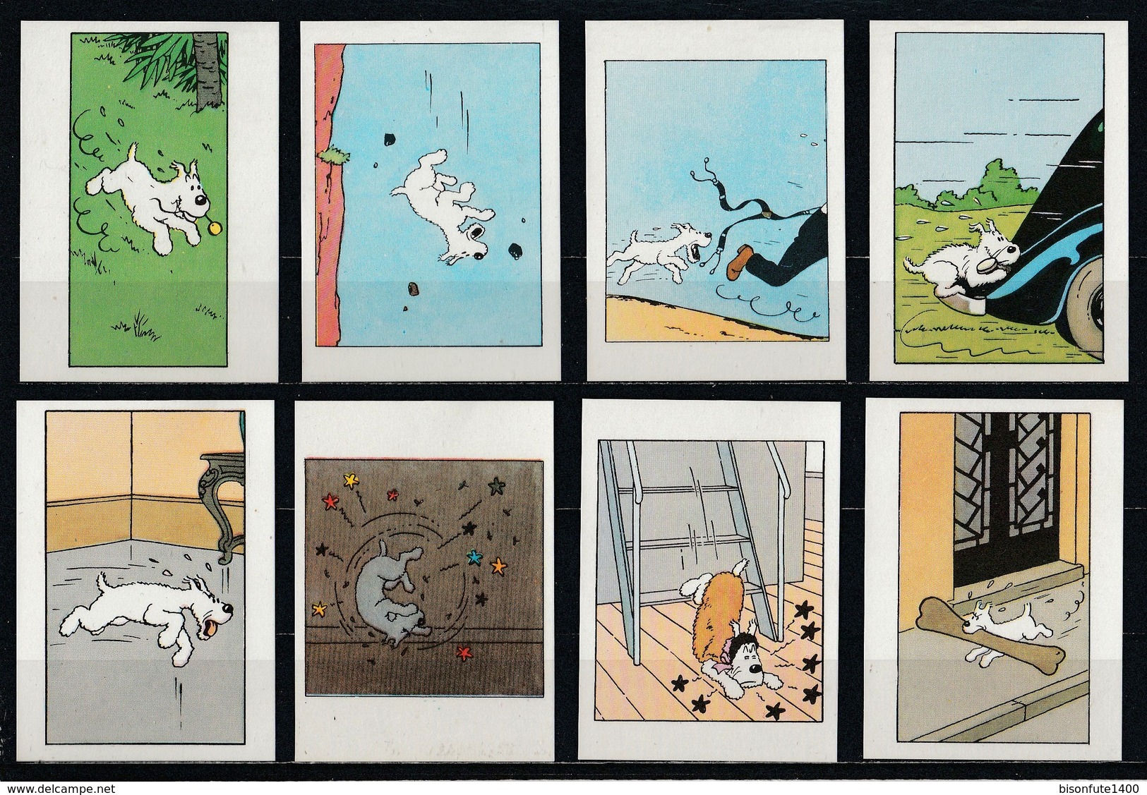 Petit Lot De 8 Vignettes Tintin Et Milou. - Autocollants