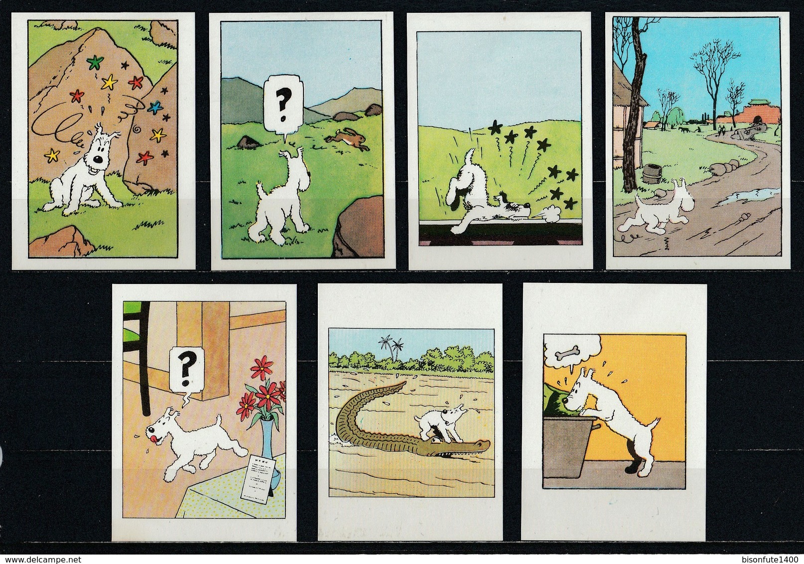 Petit Lot De 7 Vignettes Tintin Et Milou. - Stickers