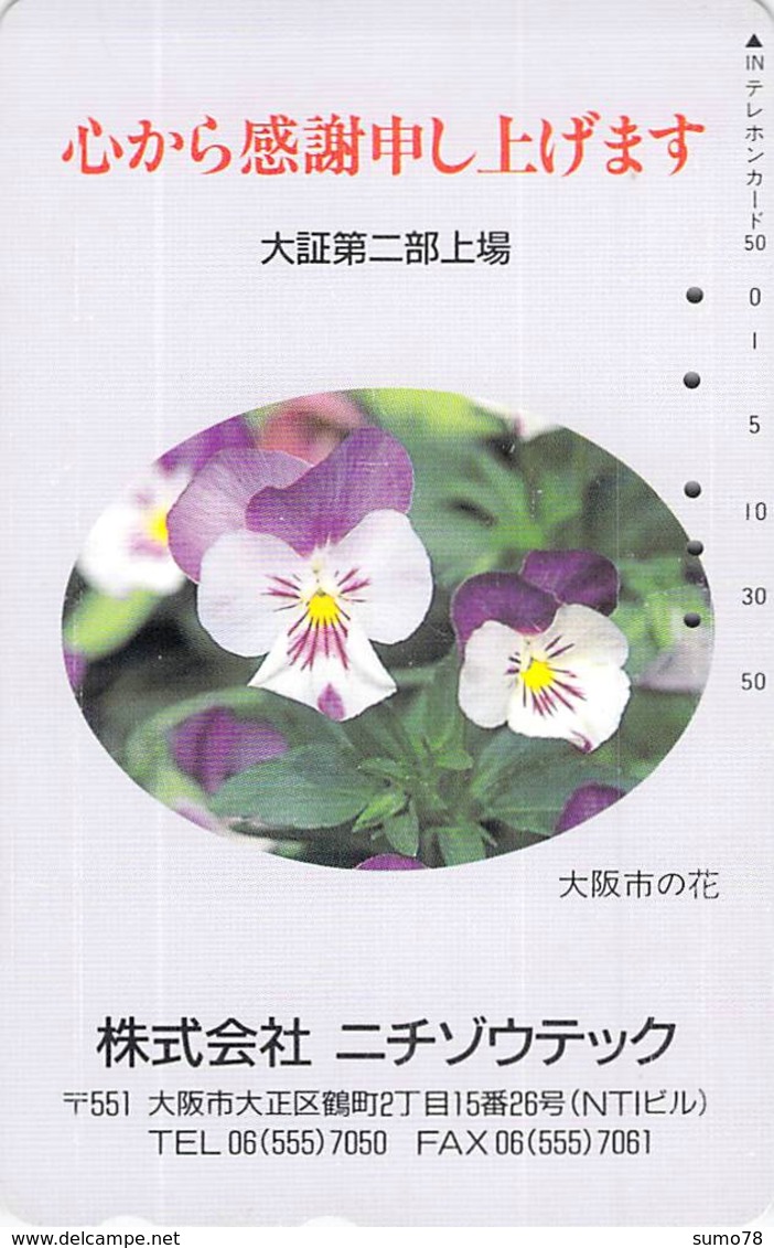 FLEUR - FLOWER - Télécarte Japon - Fleurs