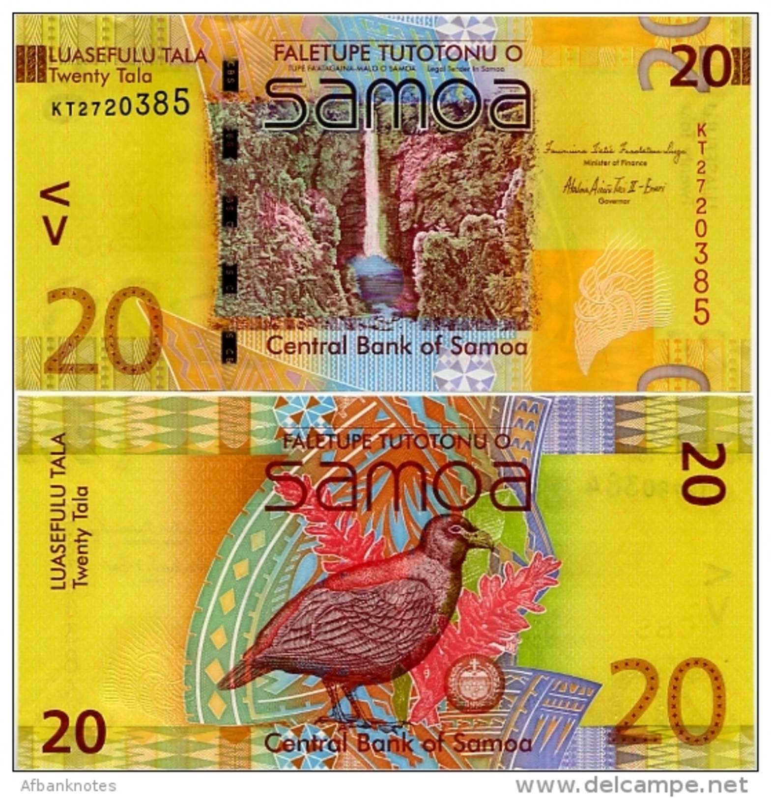 SAMOA        20 Tala        P-40b      ND (2012)     UNC - Samoa