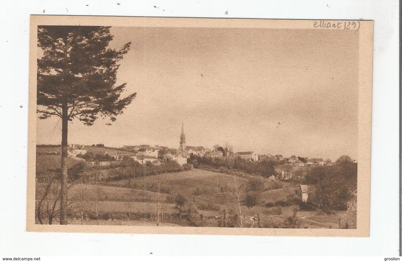 ELLIANT (FINISTERE) 2229 VUE GENERALE PANORAMIQUE AVEC EGLISE ET HABITATIONS - Elliant