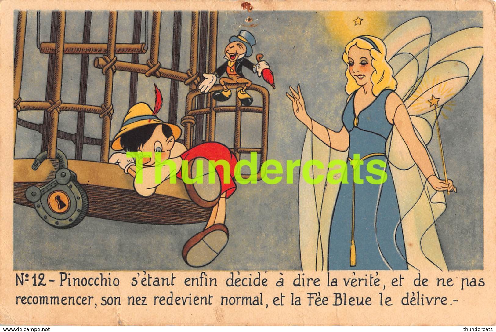 CPA WALT DISNEY PINOCCHIO   (PINHOLE - TEAR) ( DECHIRURE TROU DE PUNAISE ) - Autres & Non Classés