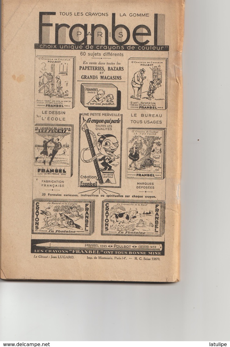 Almanach De LISETTE--128 Pages De 1933 - Lisette