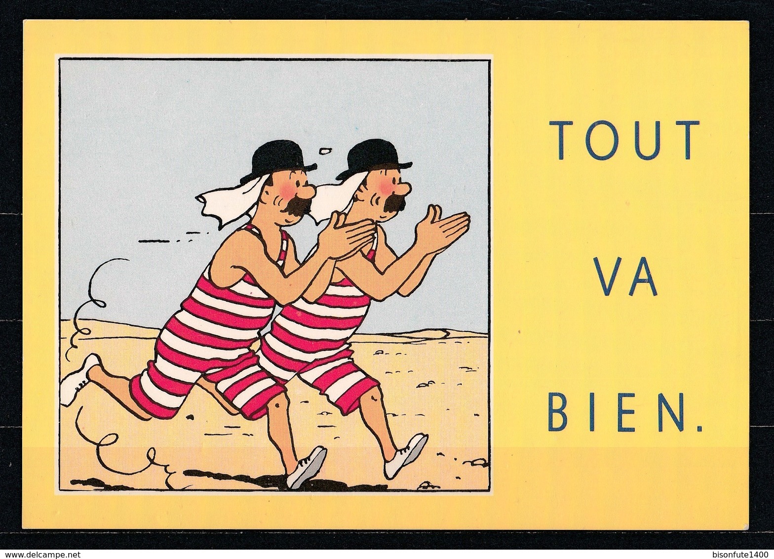 CP TINTIN : Carte Publicitaire Touring Assistance. - Bandes Dessinées