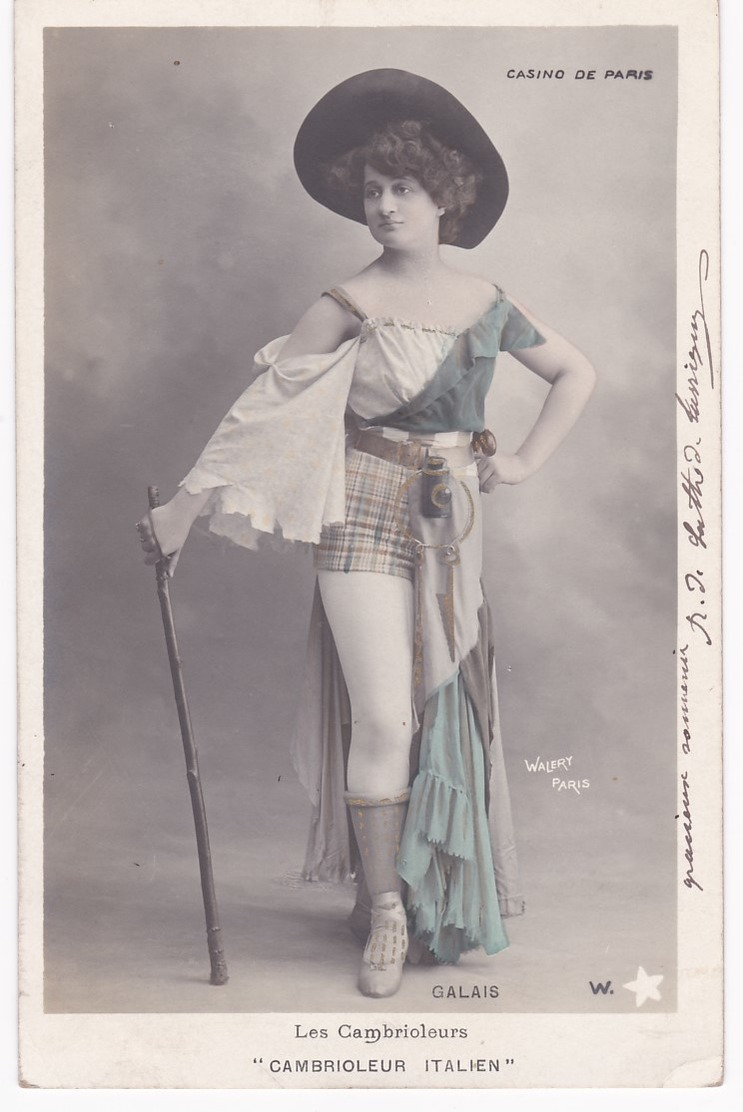 Photo Walery Paris -  GALAIS -  Les Cambrioleurs - Cambrioleur Italien -  Casino De Paris    Dos Simple 1903 - Entertainers