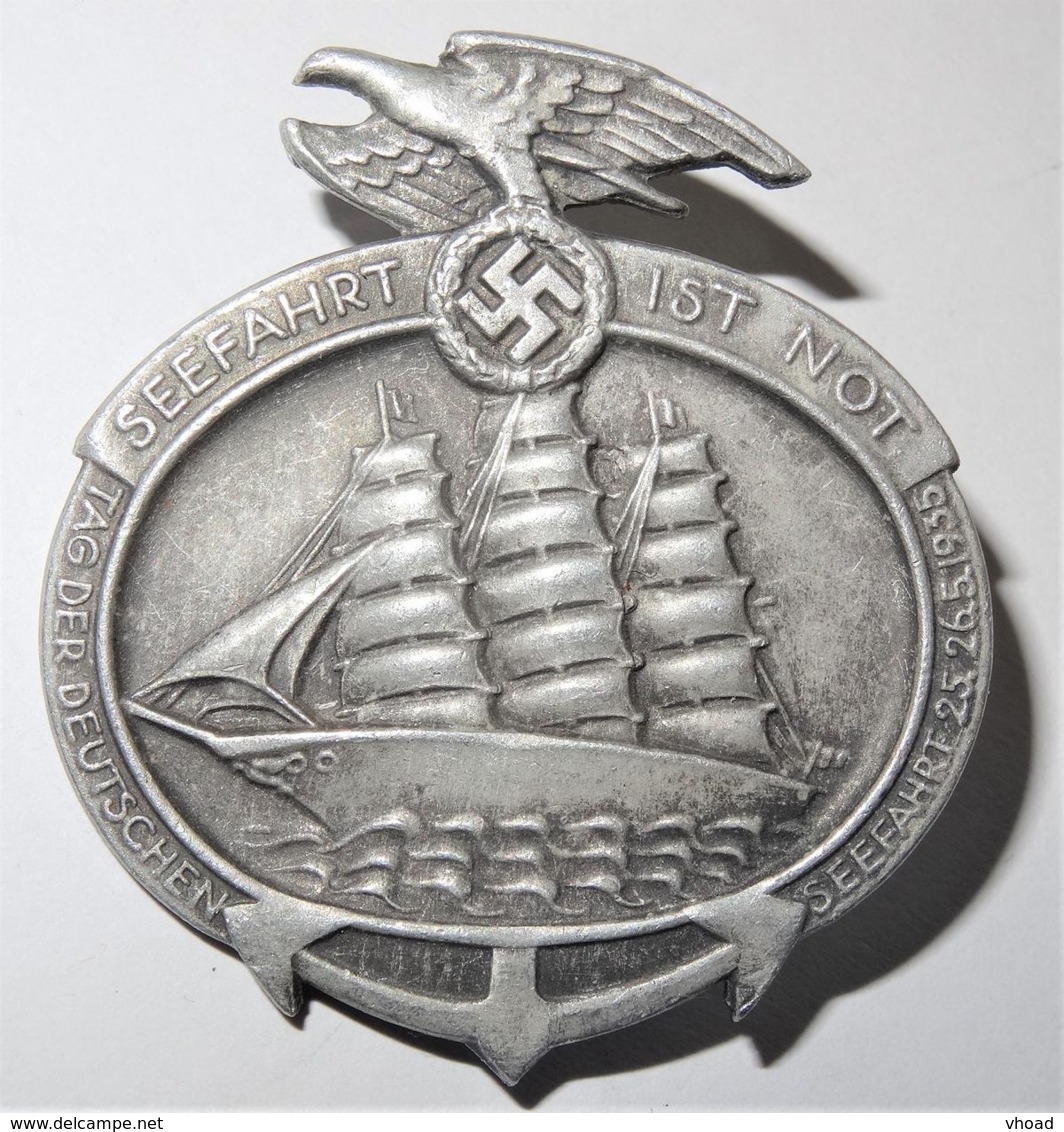 1935 DR Badge "Seefahrt Ist Not - Tag Der Deutschen Seefahrt" - 1939-45