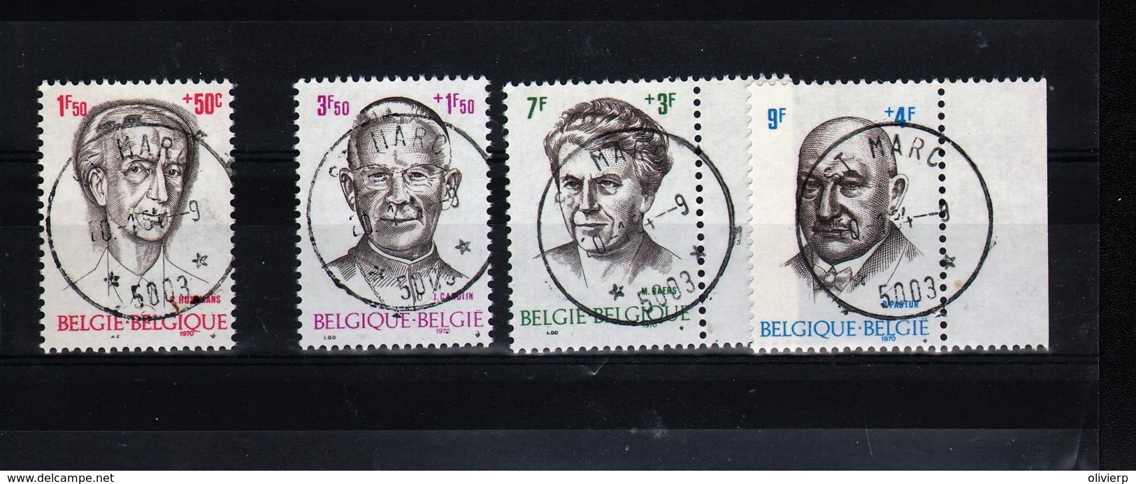 BELGIQUE . Timbres - Série N° 1557/1560 - Obliteration Relais St-MARC - Sternenstempel