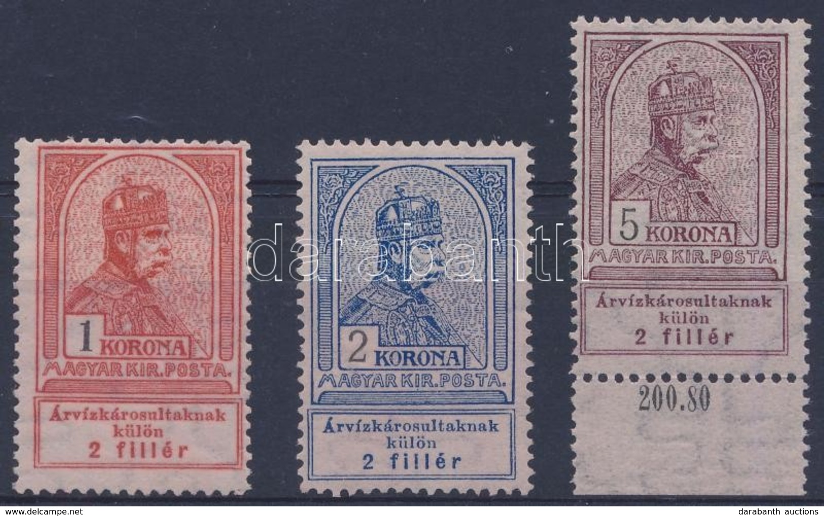 ** 1913 Árvíz 1K, 2K, 5K  (52.000) - Otros & Sin Clasificación