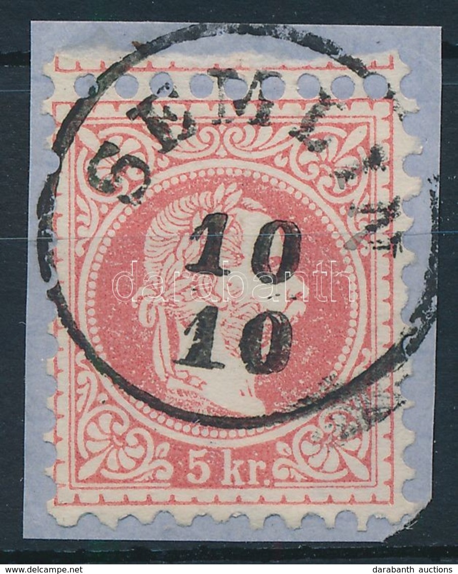 1867 5kr A Felette Lévő Bélyeg Egy Darabjával Tépve 'SEMLIN' - Andere & Zonder Classificatie