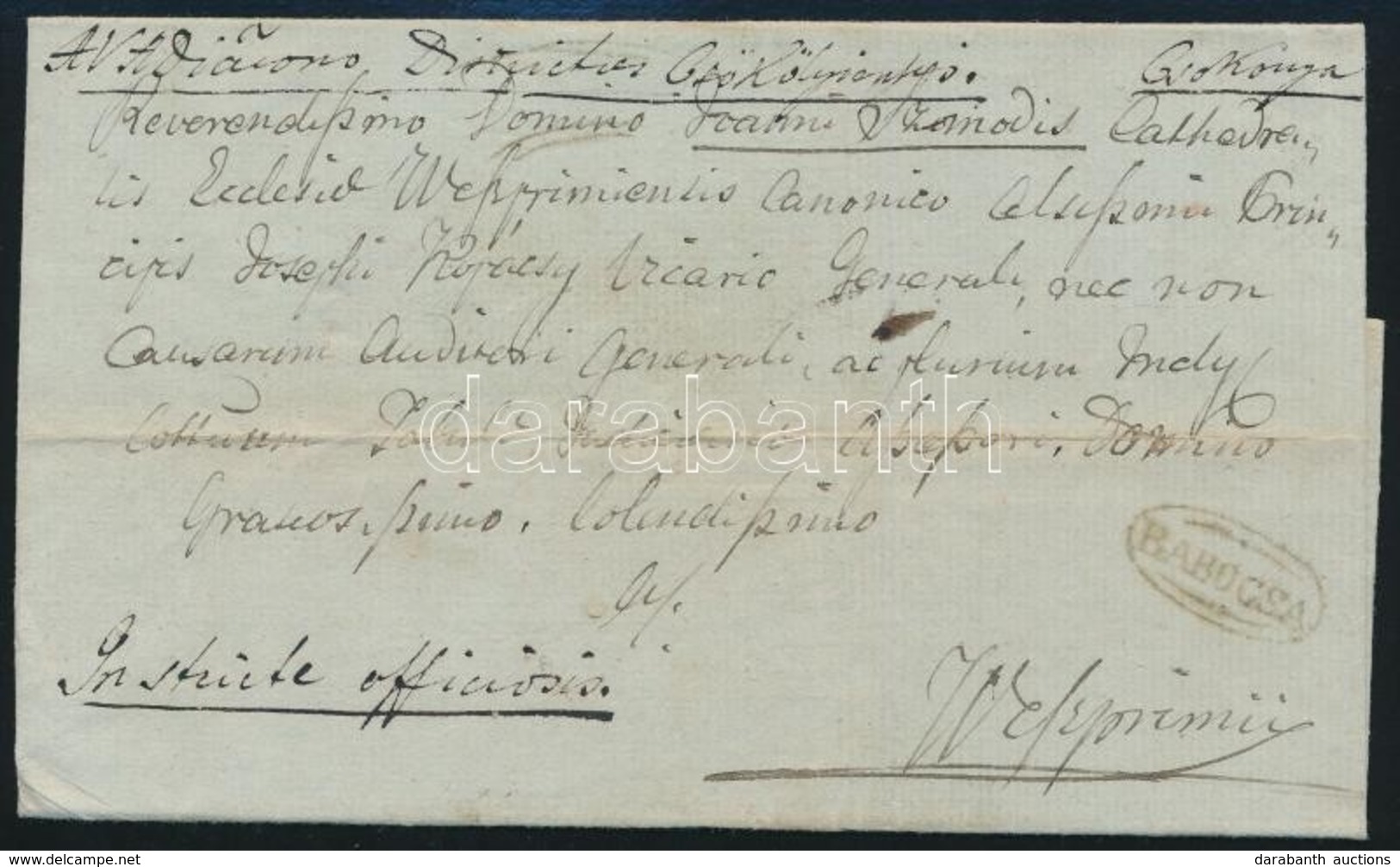 1840 Babocsa Bélyeg Előtti Levél (Gudlin 250 Pont) - Other & Unclassified