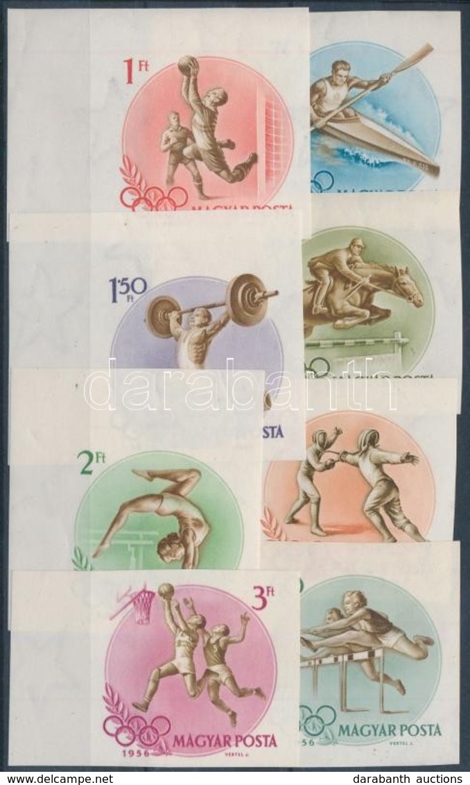 ** 1956 Olimpia II. ívszéli Vágott Sor (18.000) (apró Ráncok / Small Creases) - Other & Unclassified