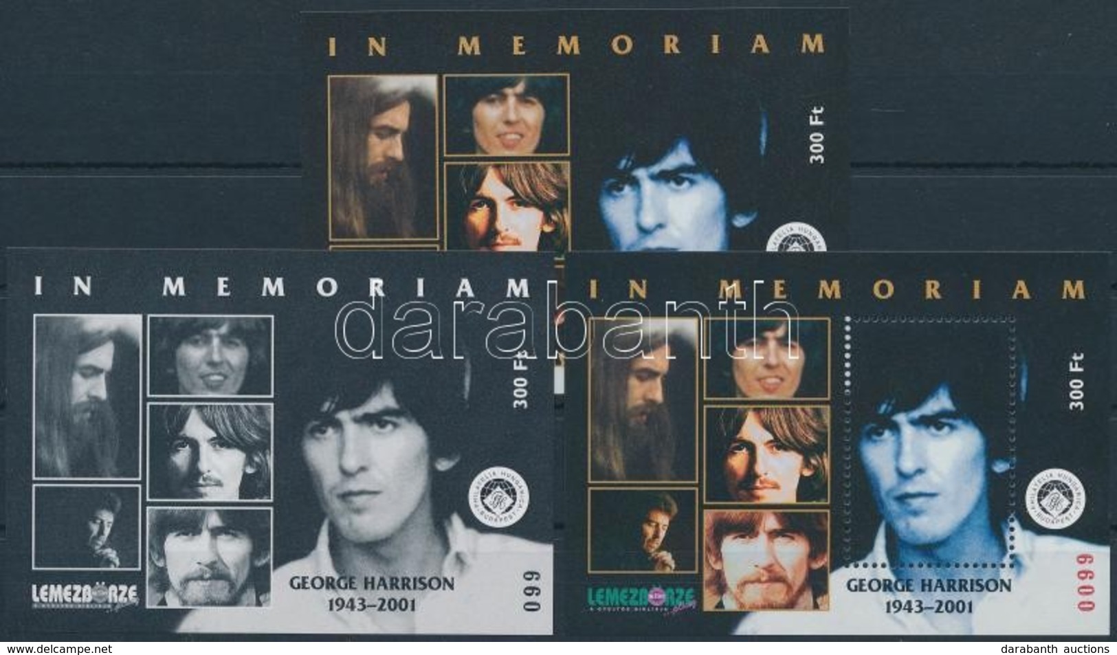 ** 2002 George Harrison Fogazott + Vágott + Feketenyomat (17.200) - Other & Unclassified